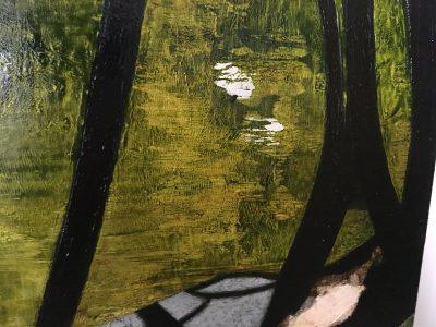 Detail of one of Zoe Benbow's painting in the 2018 Poetry Society exhibition.