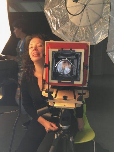 Collodion: Here's the view the subject gets of the photographer and her camera