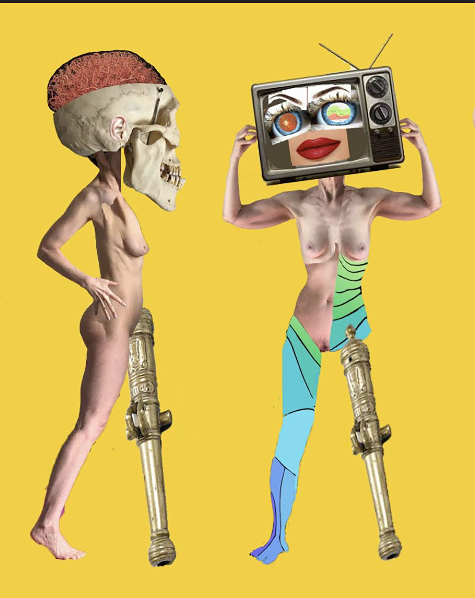 Two self portraits. I am more than a set of diagnoses - I am a human being and a woman